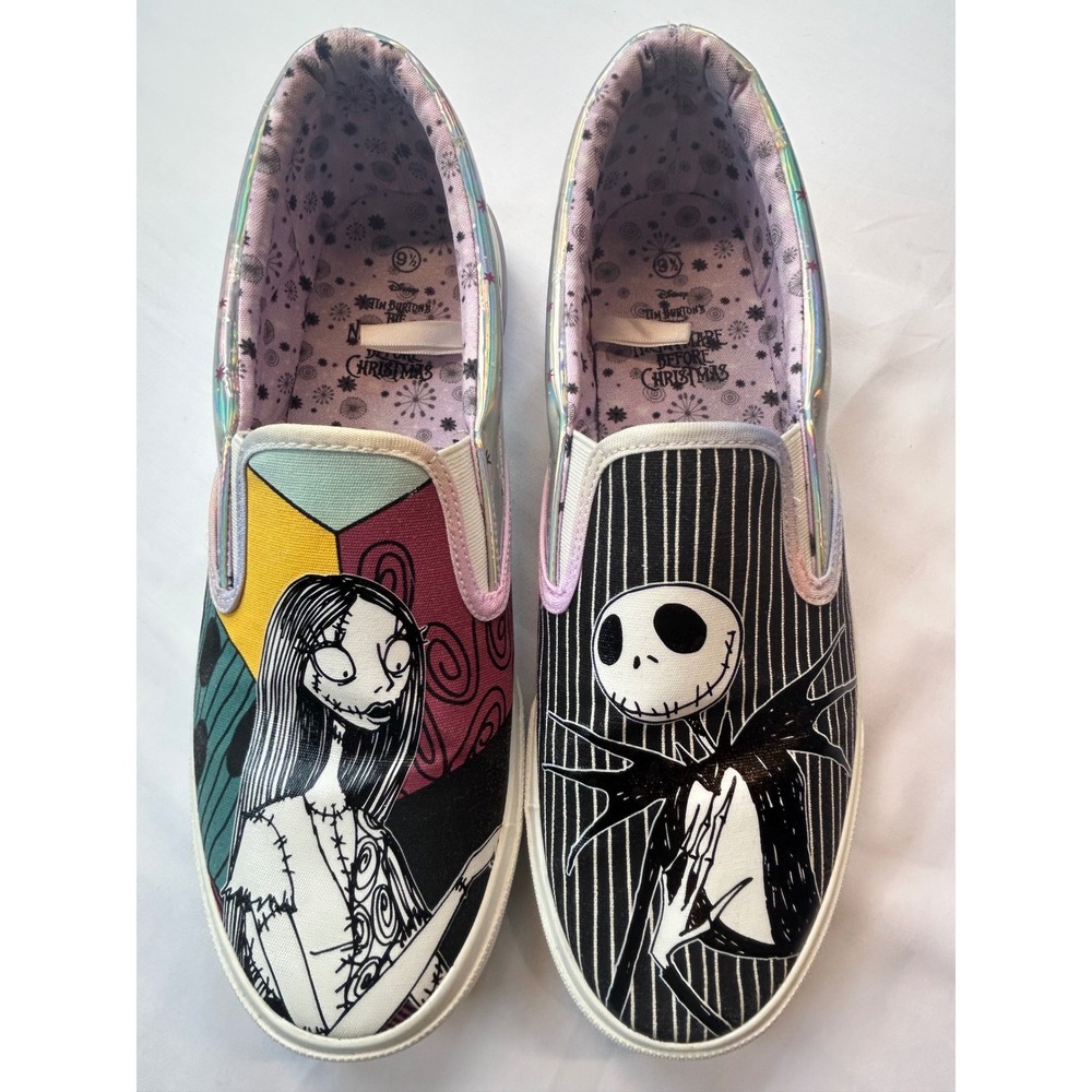 Disney Nightmare Before Christmas Slip On Shoes Women 9.5 Multi Jack Sally